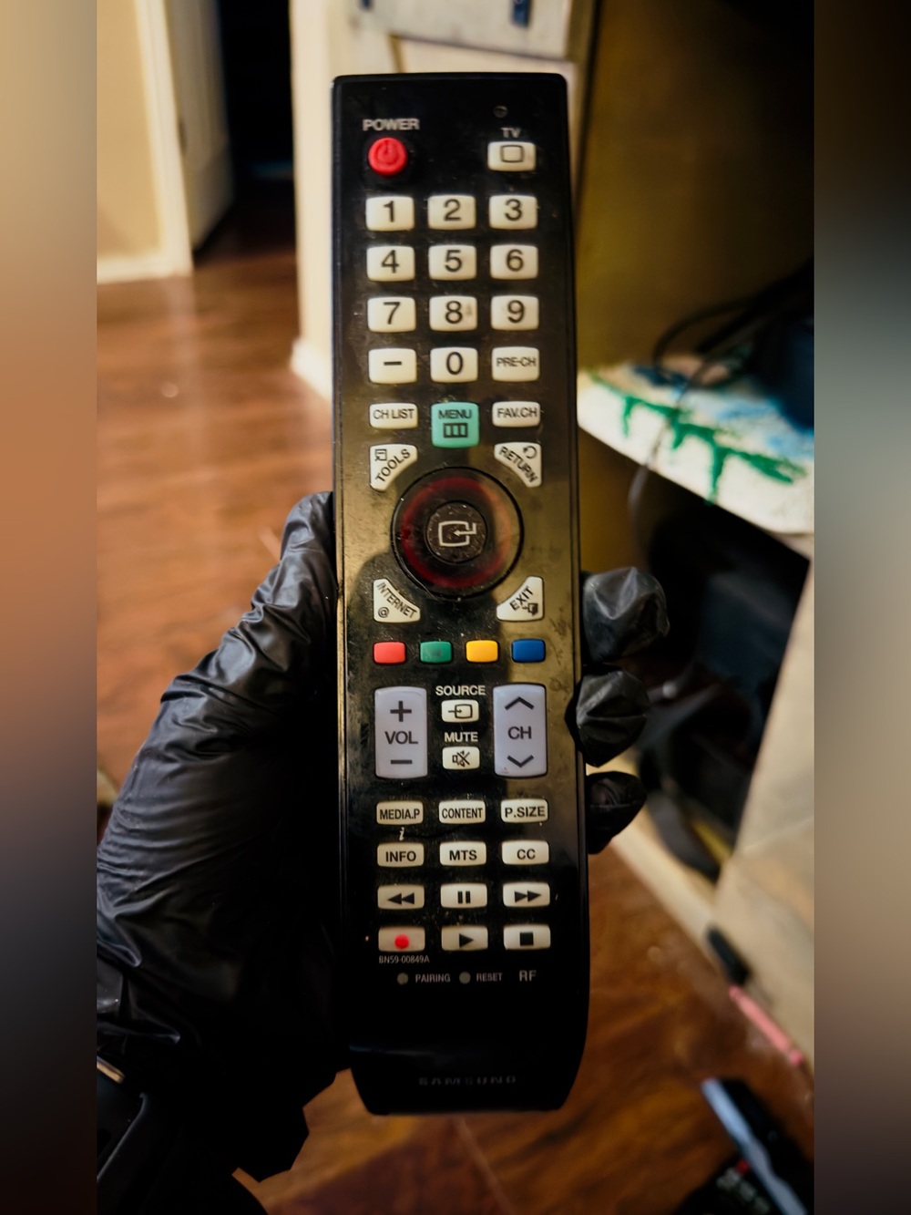 Samsung Black Remote with Colored Function Keys